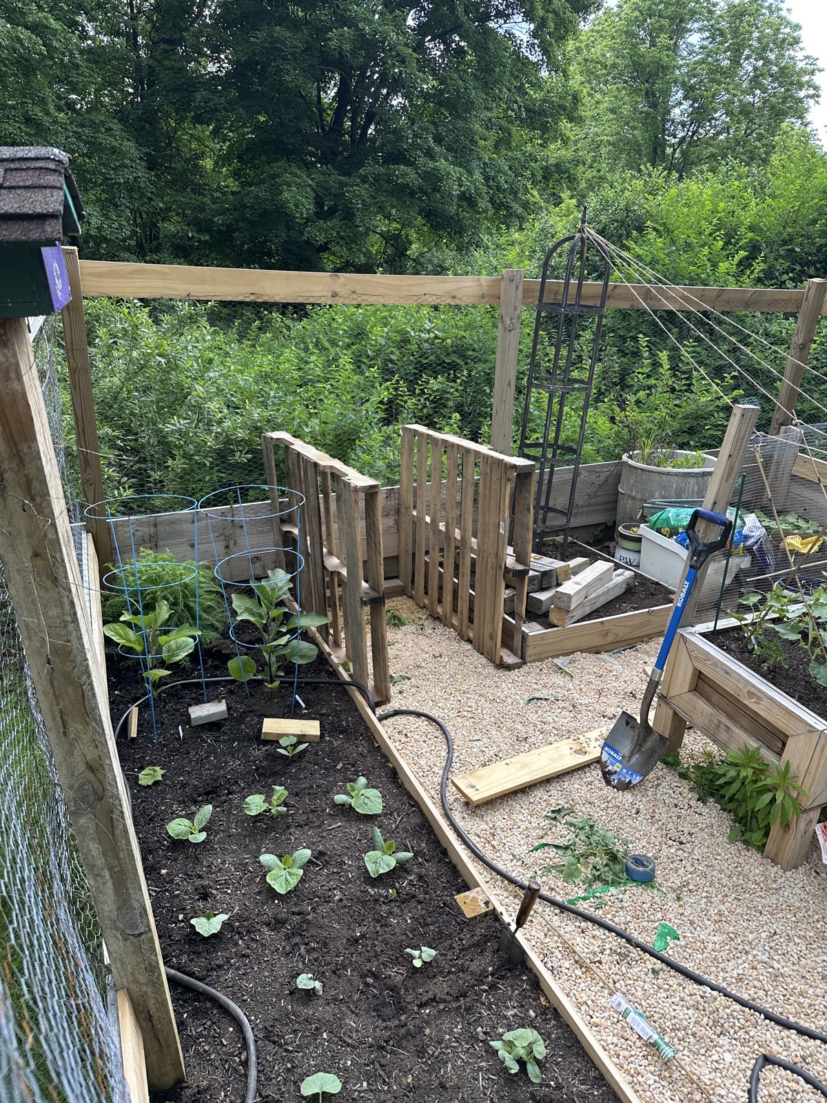 Compost pile construction is underway!